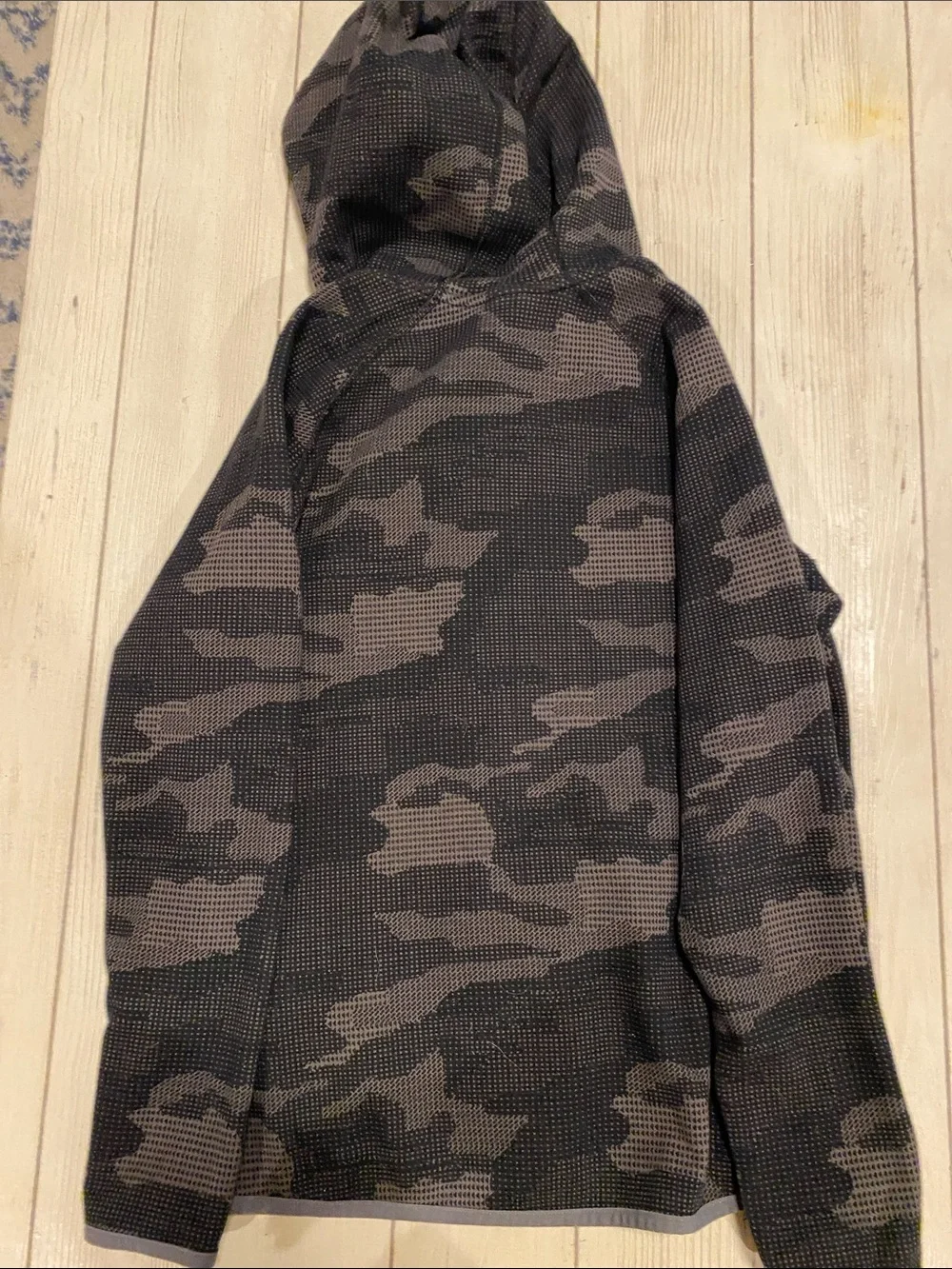 GAP Boys Hooded Zip Jacket in Charcoal and Taupe Camo
